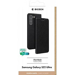 Bigben Etui Folio Standars noir pour Samsung Galaxy S22 Ultra 5G