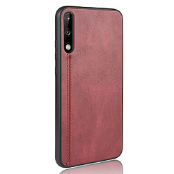 Avis Wewoo Coque Pour Huawei Profitez de 10 modèles de peau de vache à coudre antichoc PC + étui PU + TPU rouge