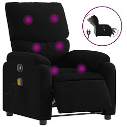 Maison Chic Fauteuil Relax pour salon, Fauteuil de massage inclinable électrique Noir Tissu -GKD90495