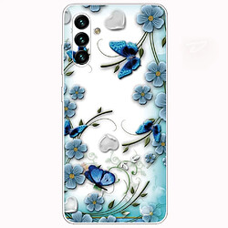 Coque en TPU antichoc, anti-rayures papillons et fleurs pour votre Samsung Galaxy A13 5G