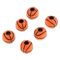 Acheter 60 perles de basket-ball de sport en résine perles rondes artisanat fournitures orange