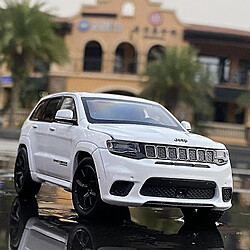 Avis Universal Véhicule en alliage 1: 32 Jeep-SRT Grand Cherokee Classic, amortisseur de direction, son et jouet léger.(blanche)