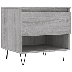 Maison Chic Table basse,Table Console Table d'appoint, Table pour salon sonoma gris 50x46x50 cm bois d'ingénierie -MN61752