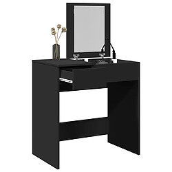 vidaXL Coiffeuse avec miroir noir 73x46,5x120 cm