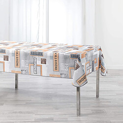 Douceur D'Interieur Nappe polyester imprimée Loft urbain - 150 x 240 cm