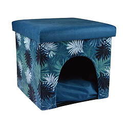 Paris Prix Niche Cube 2 en 1 pour Animaux Eden 35cm Bleu