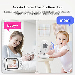 Acheter Babyphone Camera Vision Nocturne Écran 3.5 Pouces Alarme Température Lullabies EU Plug YONIS