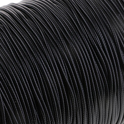 Avis Fil de cordon de coton ciré 170m / roll perles chaîne bijoux diy 1.5mm noir