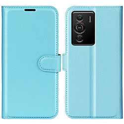 Etui en PU texture litchi, fermoir magnétique avec support, bleu pour votre ZTE nubia Z40 Pro