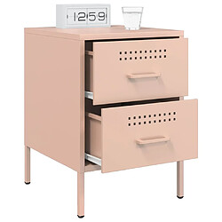 Acheter vidaXL Table de chevet rose 36x39x50,5 cm acier