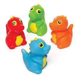 Baker Ross Gicleurs d'eau dinosaures (lot de 4) - Assortiment de gicleurs flottants en caoutchouc, parfaits pour le bain ou les activités aquatiques.