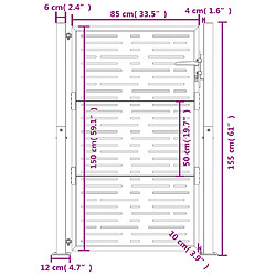 vidaXL Portail de jardin 105x155 cm acier corten conception de carré pas cher