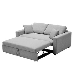 Acheter Vente-Unique Canapé 3 places convertible en tissu INIZOR - Gris clair