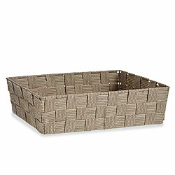 Kipit Panier Multi-usages Beige Tissu 3,8 L 34 x 8,5 x 21 cm (18 Unités)