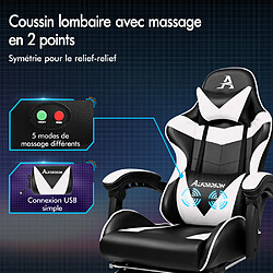 ALFORDSON Chaise de Jeu Siège de Bureau Repose-pieds Racing Siège en Cuir PU pas cher