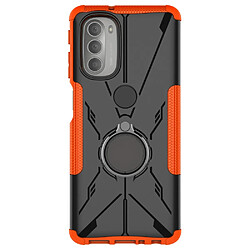 Coque en TPU anti-chute avec béquille pour votre Motorola Moto G51 5G - orange