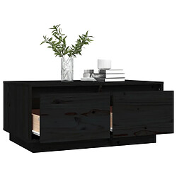 Acheter vidaXL Table basse Noir 80x50x35 cm Bois massif de pin