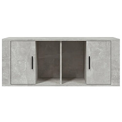 Maison Chic Meuble TV scandinave - Banc TV pour salon Gris béton 100x35x40 cm Bois d'ingénierie -MN67785 pas cher