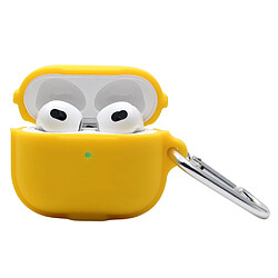 Coque en silicone avec porte-clés, jaune pour votre AirPods 3