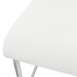 ML-Design Lot de 4 chaises pied luge blanc en simili cantilever à dossier haut pour salon pas cher