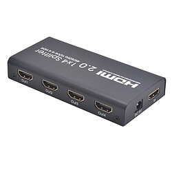 Wewoo Splitter HDMI Répartiteur de commutateur Ultra HD 4K AYS-14V20 HDMI 2.0 1x4 (Noir)