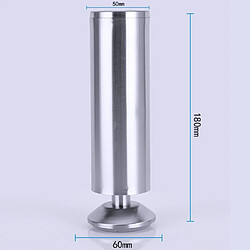 Wewoo 3 pieds de Cabinet de meubles de canapé de colonne épaissie de dessin de fil d'acier inoxydable de PCStaille 180mm