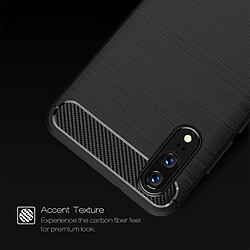 Acheter Wewoo Coque gris pour Huawei P20 Texture brossé en fibre de carbone antichoc TPU étui de protection