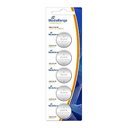 Pack de 5 piles format bouton Mediarange CR2430 3V