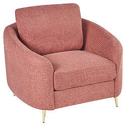 Acheter Beliani Fauteuil TROSA Tissu Rose