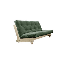 Inside 75 Banquette convertible FRESH pin coloris vert olive couchage 140x200 cm.