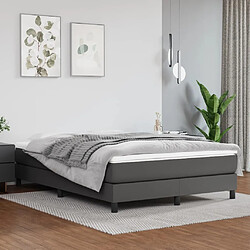 Maison Chic Matelas de lit à ressorts ensachés, Matelas doux Gris 140x200x20cm Similicuir -GKD76272