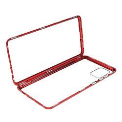 Bumper en métal cadre d'adsorption magnétique double face unique rouge pour votre Samsung Galaxy A71 SM-A715