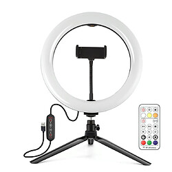 Yonis Ring Light LED 26cm Avec Trépied Et Télécommande