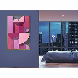 Paris Prix Affiche Murale Encadrée Pink Geometry 40 x 60 cm Or