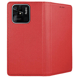 Acheter Htdmobiles Housse pour Xiaomi Redmi 10C / Poco C40 - etui coque pochette portefeuille + film ecran - ROUGE MAGNET