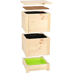 Avis Esschert Garden Lombricomposteur en bois Boxtel beige.