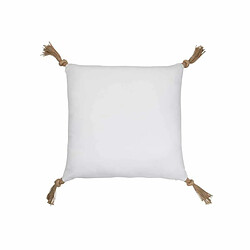 Paris Prix Coussin Carré Déco Visage 45x45cm Blanc