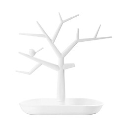 Arbre Présentoir à Bijoux Support Affichage Organisateur pour Boucles d'Oreilles Anneaux - Blanc