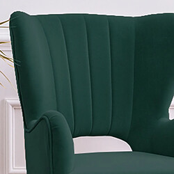 Meubler Design Fauteuil Design Pied Effet Laiton Trendy - Vert pas cher