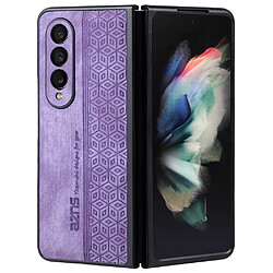 Coque en TPU + PU AZNS anti-chute pour votre Samsung Galaxy Z Fold3 5G - violet