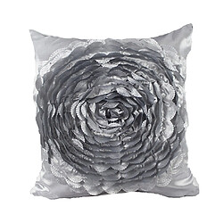 coussin d'oreiller à fleurs housse d'oreiller coussin carré canapé soyeux coussin soyeux gris pas cher