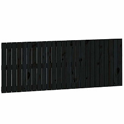 Maison Chic Tête de lit scandinave pour lit adulte,Meuble de chambre murale Noir 159,5x3x60 cm Bois massif de pin -MN52547