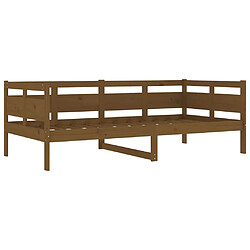 Acheter Maison Chic Lit de jour, Lit de repos pour Salon Chambre,Canapé-lit,Lit d'invité Marron miel Bois de pin massif 90x190 cm -MN34723