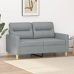 Maison Chic Canapé à 2 places,Sofa de Salon,Canapé droit Gris clair 120 cm Tissu -GKD516870