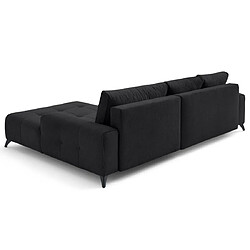 Avis Lisa Design Rimini - canapé d'angle droit 4 places convertible avec coffre en tissu texturé