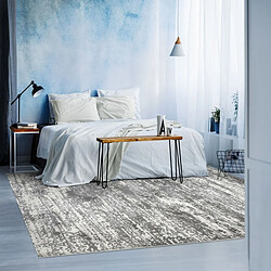 Thedecofactory VESTALE HORIZON - Tapis extra-doux motif lignes horizon gris 160x230 pas cher