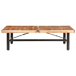 vidaXL Table basse 142x90x42 cm Bois d'acacia massif