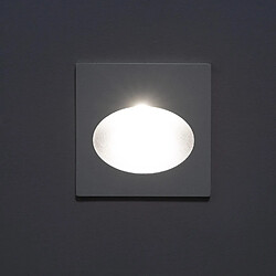 Ledkia Balise Extérieure Murale LED Encastrable 3W Carrée Coney Blanche Blanc chaud 2700K pas cher