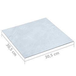 vidaXL Dalles de plancher autoadhésives 5,11 m² PVC blanc marbre pas cher