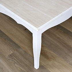 Avis The Home Deco Factory Table basse en MDF Style romantique - L.118xH.45 cm - Blanc